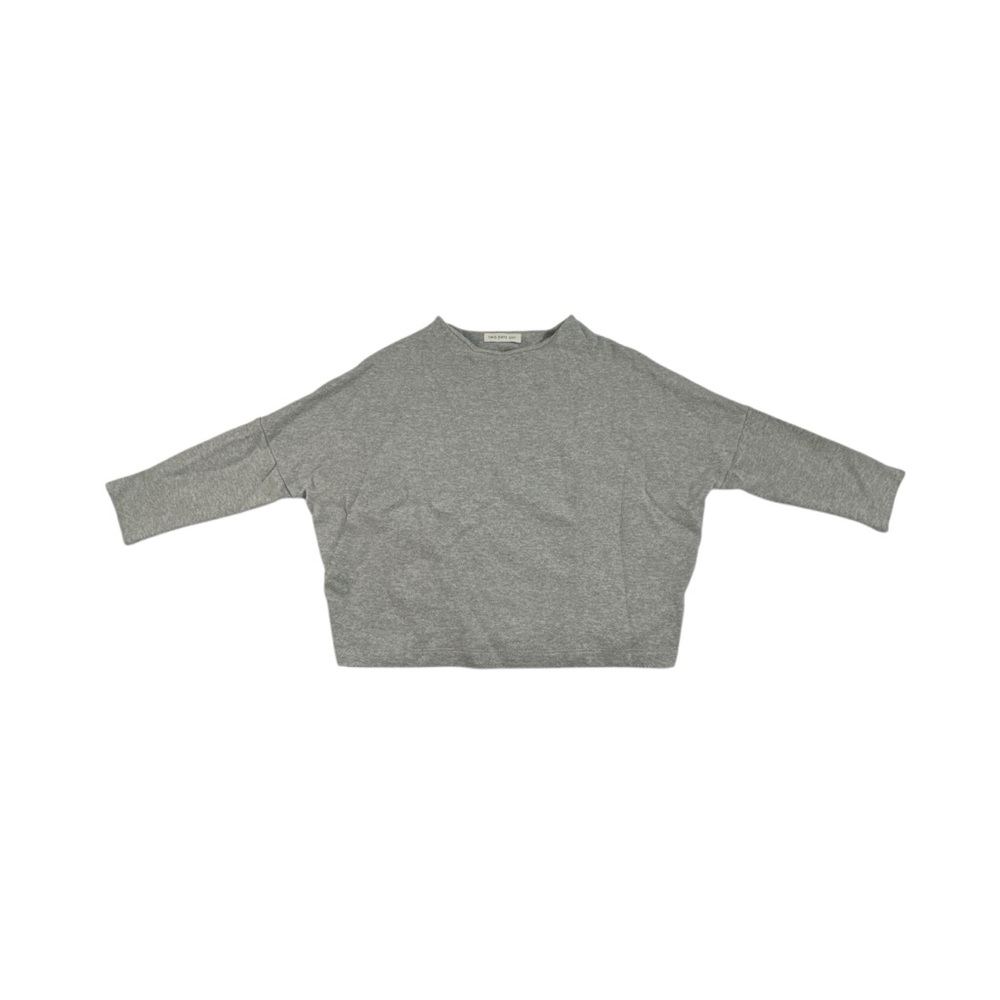 Two Days Off Size Large Mizue Sweatshirt French Terry Long Sleeve Dolman Gray